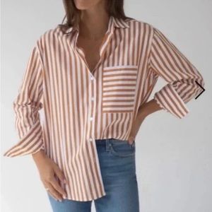 Ayr Deep End Shirt Apertif White Orange S